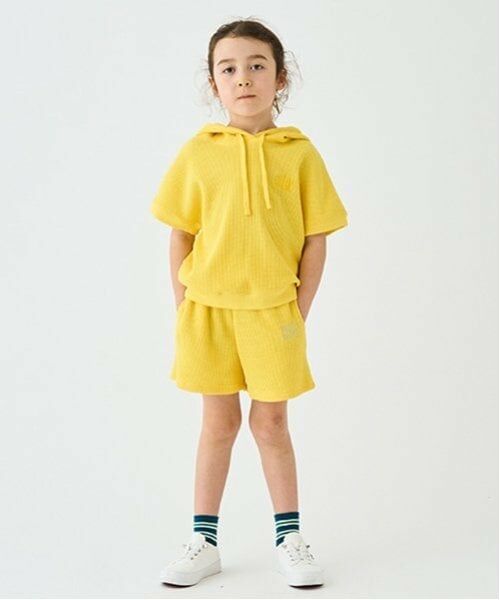 minimal / ミニマル ショート・ハーフ・半端丈パンツ | ワッフルカットショートパンツ（黄）