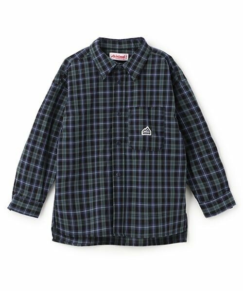 minimal / ミニマル シャツ・ブラウス | 先染めロングスリーブシャツ（紺）