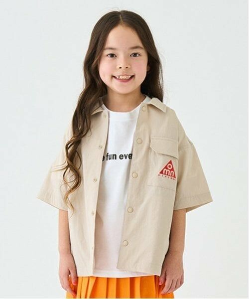 minimal / ミニマル シャツ・ブラウス | 【4WAY】ストレッチハーフスリーブシャツ（ECRU(キナリ)）