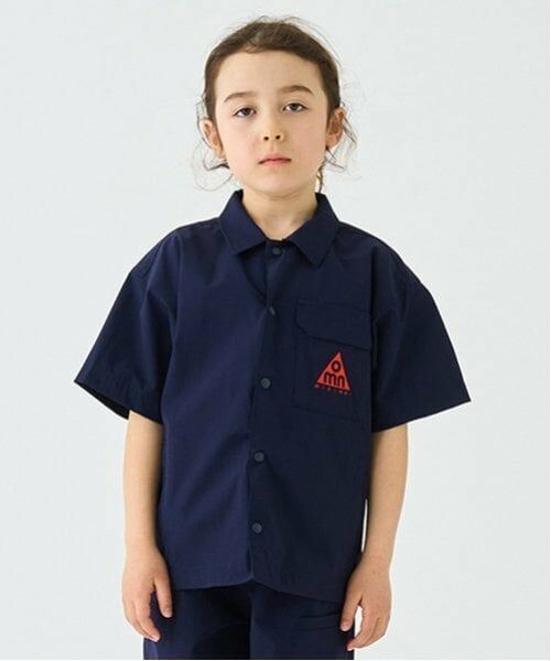 minimal / ミニマル シャツ・ブラウス | 【4WAY】ストレッチハーフスリーブシャツ（紺）