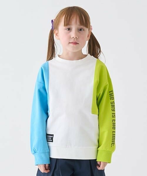 minimal / ミニマル スウェット | ミニ裏毛バイカラークルー（ブルー）