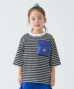 minimal / ミニマル Tシャツ | ボーダー配色ポケットビッグT