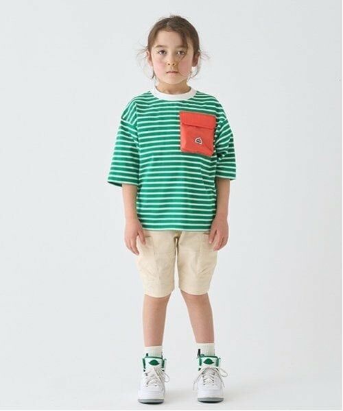 minimal / ミニマル Tシャツ | ボーダー配色ポケットビッグT | 詳細17