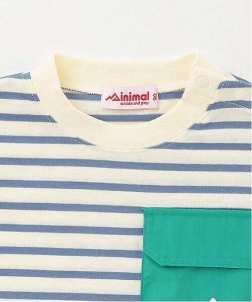 minimal / ミニマル Tシャツ | ボーダー配色ポケットビッグT | 詳細2