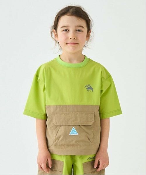 minimal / ミニマル Tシャツ | 【4WAY】ストレッチキリカエシャツ（イエロー グリーン）