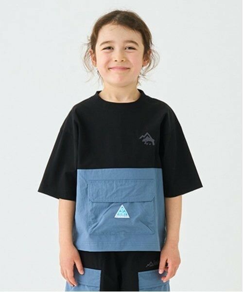 minimal / ミニマル Tシャツ | 【4WAY】ストレッチキリカエシャツ（黒）