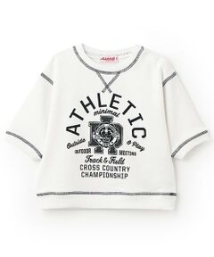 minimal / ミニマル Tシャツ | 配色ステッチ裏毛プリントPO