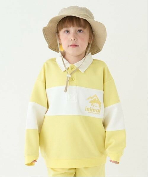 minimal / ミニマル Tシャツ | 【撥水】ポンチ刺しゅうラガーシャツ（レモン イエロー）