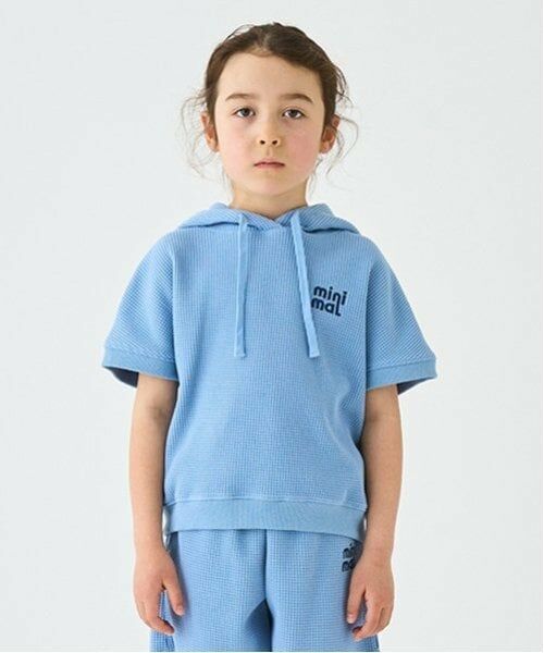 minimal / ミニマル Tシャツ | ワッフルプルオーバー（ライト ブルー）