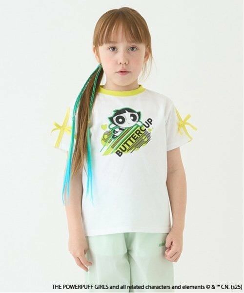 minimal / ミニマル Tシャツ | 【防汚加工】【パワーパフ ガールズ】短丈Tシャツ（ライム）