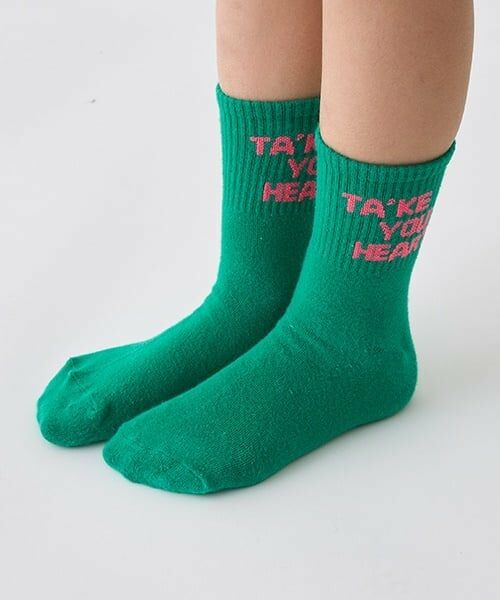 minimal / ミニマル ソックス | レタリングアソートソックス（グリーン）