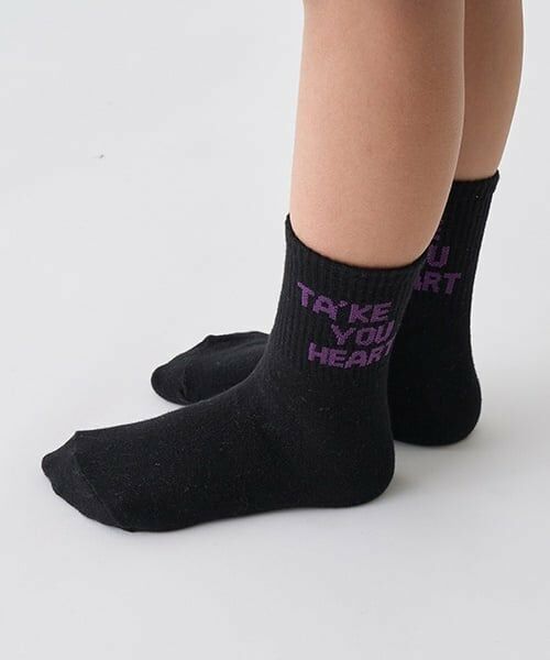 minimal / ミニマル ソックス | レタリングアソートソックス（黒）