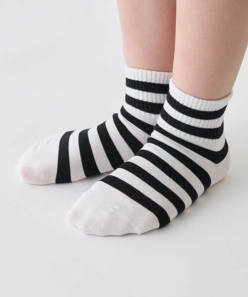 minimal / ミニマル ソックス | ボーダーソックス（白）