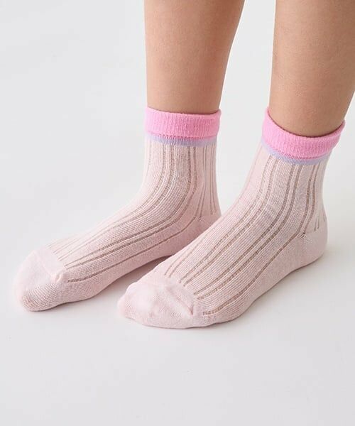 minimal / ミニマル ソックス | バイカラーソックス（ライト ピンク）