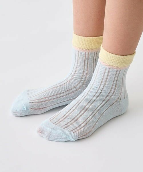 minimal / ミニマル ソックス | バイカラーソックス（サックス）