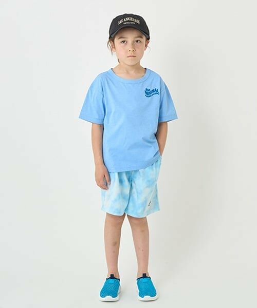 minimal / ミニマル ショート・ハーフ・半端丈パンツ | 【接触冷感】タイダイ風プリントハーフパンツ（ブルー）