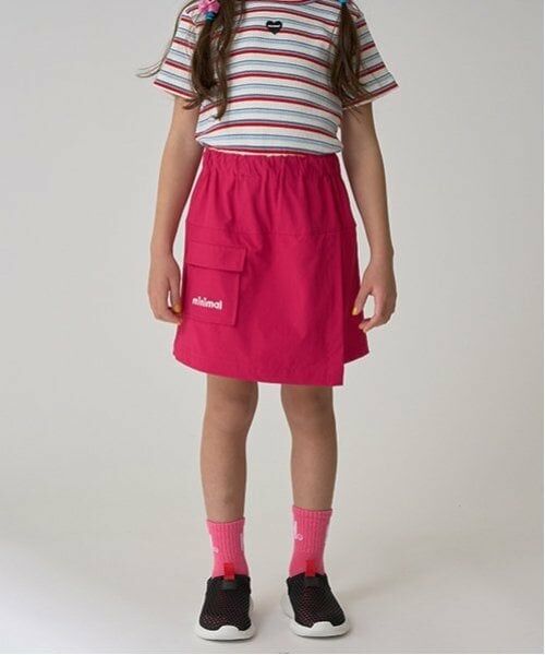 minimal / ミニマル ショート・ハーフ・半端丈パンツ | 【４WAYストレッチ】ラップキュロット（ピンク）