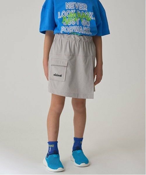 minimal / ミニマル ショート・ハーフ・半端丈パンツ | 【４WAYストレッチ】ラップキュロット（グレー）