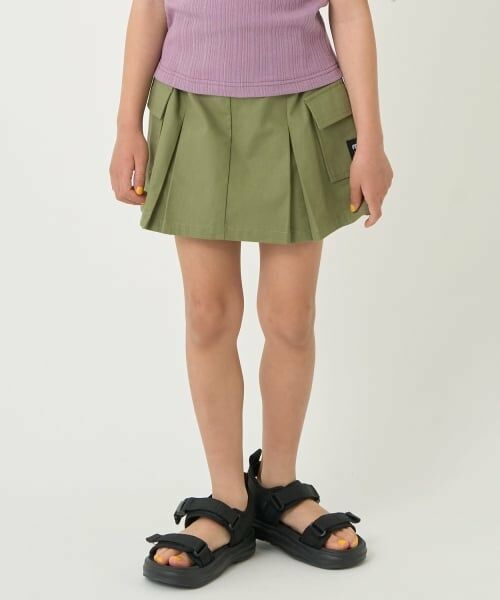 minimal / ミニマル ショート・ハーフ・半端丈パンツ | カーゴタックキュロット(カーキ)