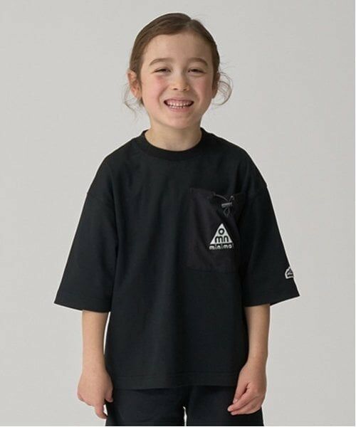 minimal / ミニマル Tシャツ | 【吸水速乾】巾着ポケットTシャツ（黒）