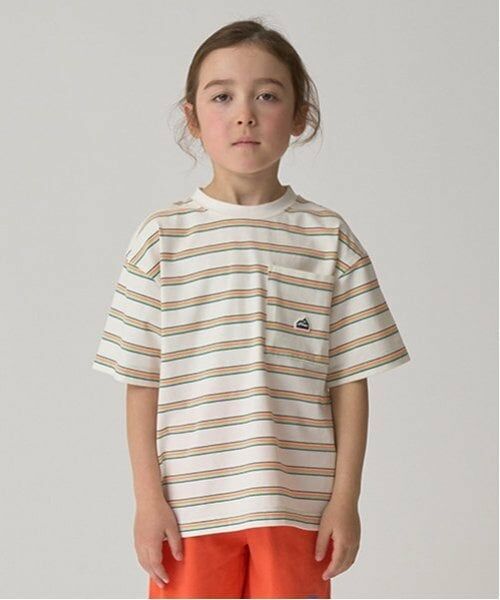 minimal / ミニマル Tシャツ | マルチボーダーTシャツ（オフ ホワイト）