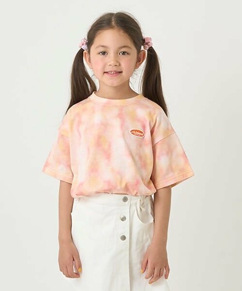 minimal / ミニマル Tシャツ | 【接触冷感】タイダイ風プリントTシャツ（オレンジ）