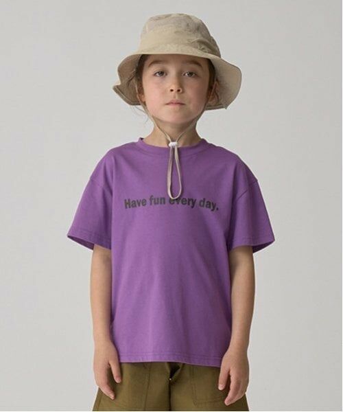 minimal / ミニマル Tシャツ | 【防汚撥水】アソートロゴ系プリントTシャツ（パープル）