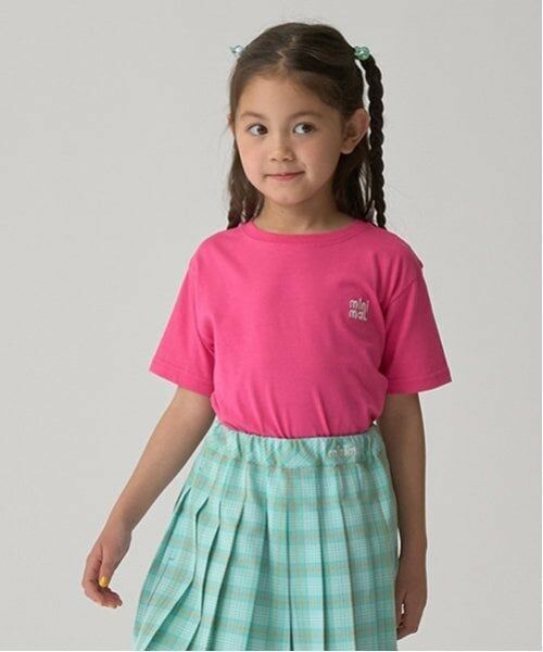 minimal / ミニマル Tシャツ | 【防汚撥水】ワンポイント刺しゅうTシャツ（マゼンダ）