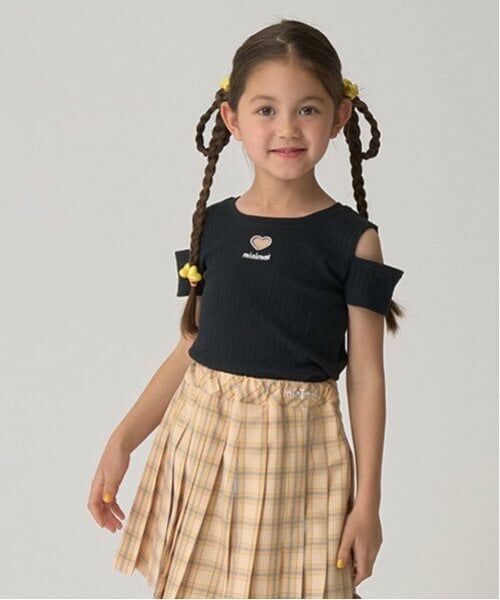 minimal / ミニマル Tシャツ | オフショルダーTシャツ（黒）