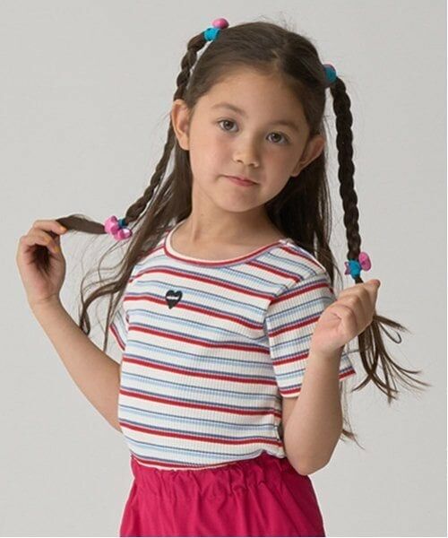 minimal / ミニマル Tシャツ | ボーダーテレコT（白）