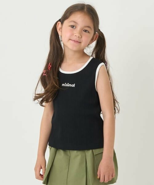 minimal / ミニマル キャミソール・チューブトップ | 後あきタンクトップ（黒）