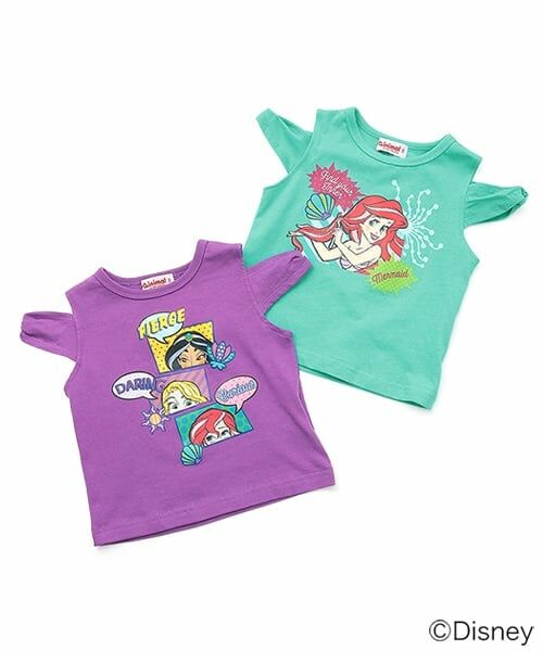 minimal / ミニマル Tシャツ | 【防汚撥水】【ディズニープリンセス】リボン袖オフショルＴシャツ | 詳細10