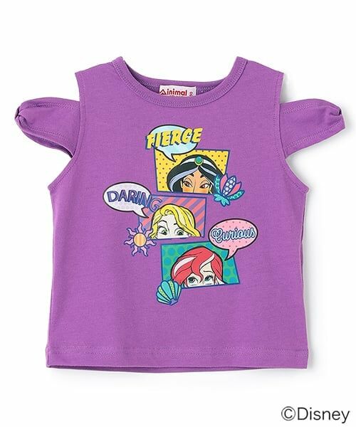 minimal / ミニマル Tシャツ | 【防汚撥水】【ディズニープリンセス】リボン袖オフショルＴシャツ | 詳細13
