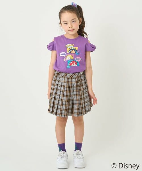 minimal / ミニマル Tシャツ | 【防汚撥水】【ディズニープリンセス】リボン袖オフショルＴシャツ | 詳細17