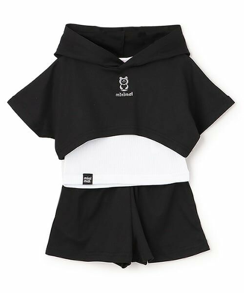 minimal / ミニマル パーカー | 【吸水速乾】短丈パーカ＋タンクトップ＋パンツ３点set | 詳細19