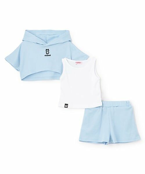 minimal / ミニマル パーカー | 【吸水速乾】短丈パーカ＋タンクトップ＋パンツ３点set | 詳細2