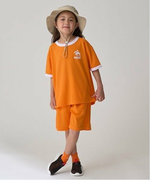 minimal / ミニマル Tシャツ | 【速乾】ハニカムメッシュセットアップ（オレンジ）