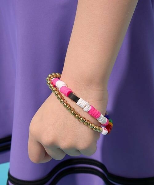 minimal / ミニマル ブレスレット・バングル | クレイブレスレット（ピンク）