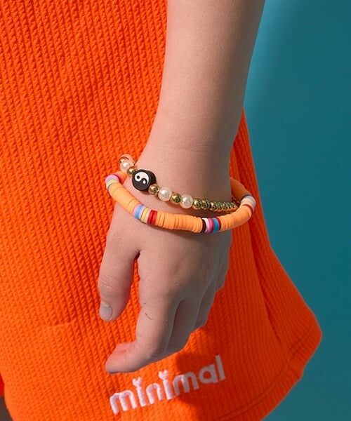 minimal / ミニマル ブレスレット・バングル | クレイブレスレット（オレンジ）