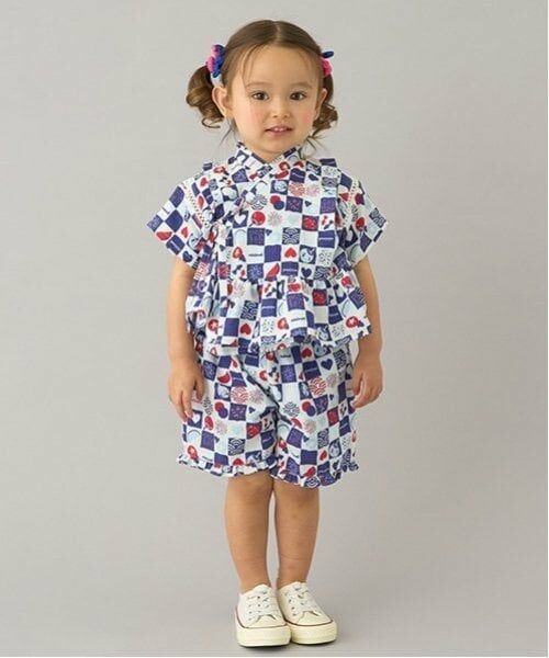 minimal / ミニマル 着物・浴衣・小物類 | アソートフリルGIRLS甚平（赤）