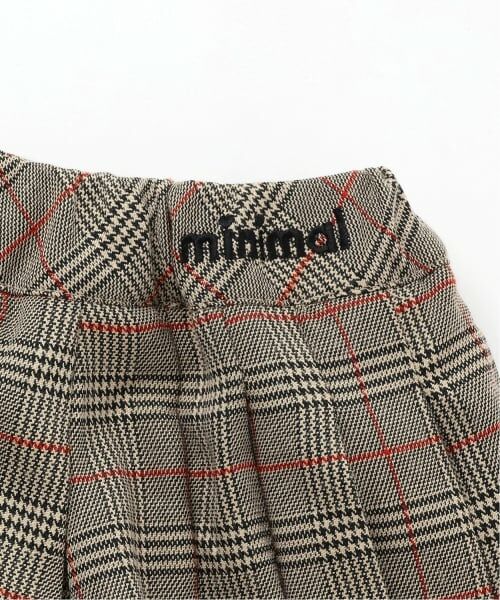 minimal / ミニマル ショート・ハーフ・半端丈パンツ | グレンチェック　プリーツキュロット | 詳細3