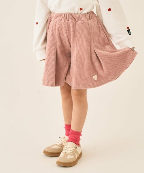 minimal / ミニマル ショート・ハーフ・半端丈パンツ | ニットコールスカート(モデレート ピンク)