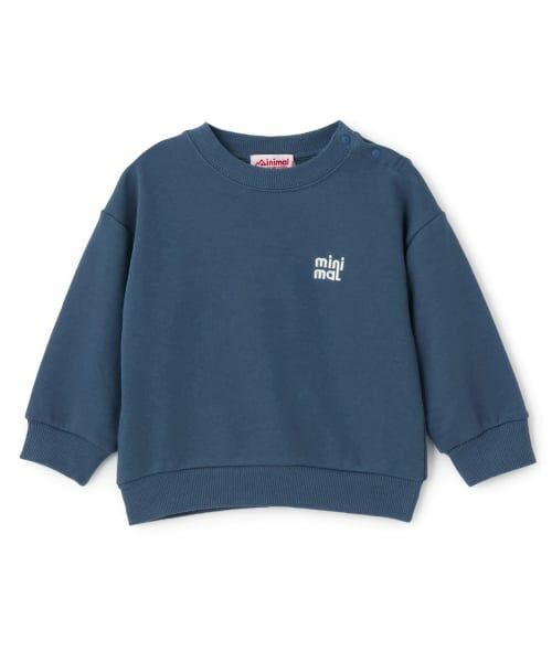 minimal / ミニマル スウェット | ワンポイント裏毛プルオーバー（ブルー）