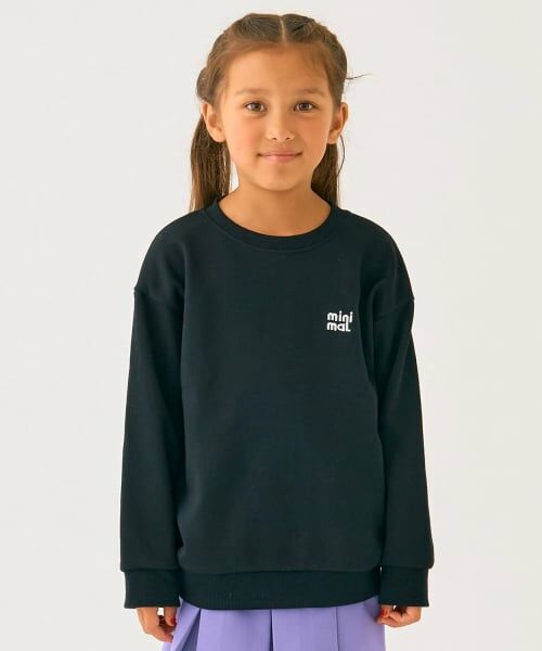 minimal / ミニマル スウェット | ワンポイント裏毛プルオーバー（黒）