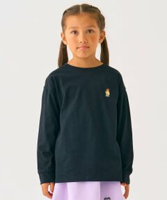 minimal / ミニマル Tシャツ | くまワンポイント天竺ロングＴシャツ