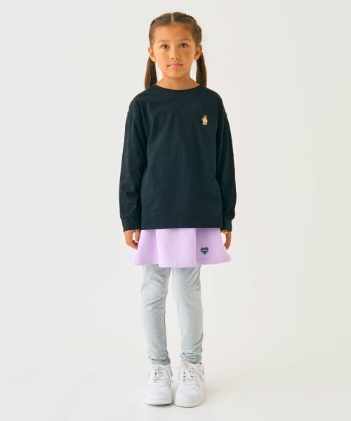 minimal / ミニマル Tシャツ | くまワンポイント天竺ロングＴシャツ | 詳細15