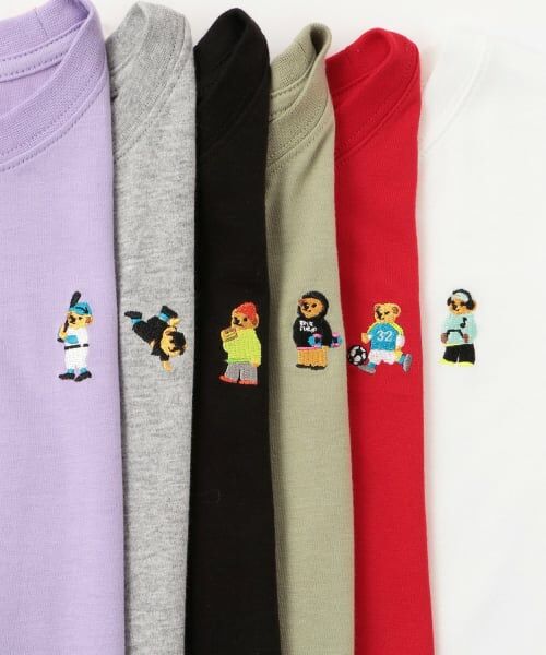 minimal / ミニマル Tシャツ | くまワンポイント天竺ロングＴシャツ | 詳細3