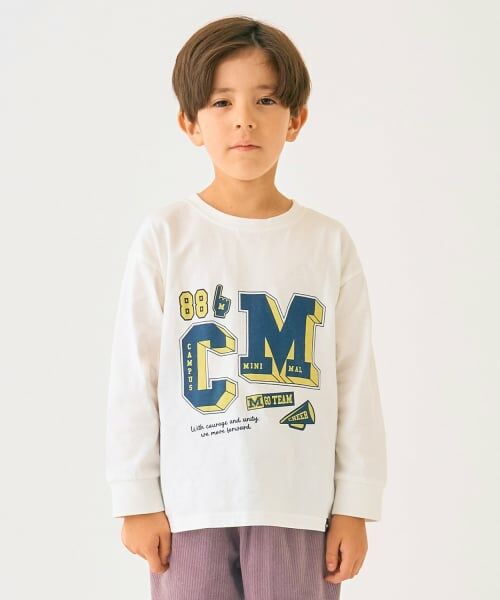 minimal / ミニマル Tシャツ | 【防汚加工】アソートプリントロンT（オフ ホワイト）