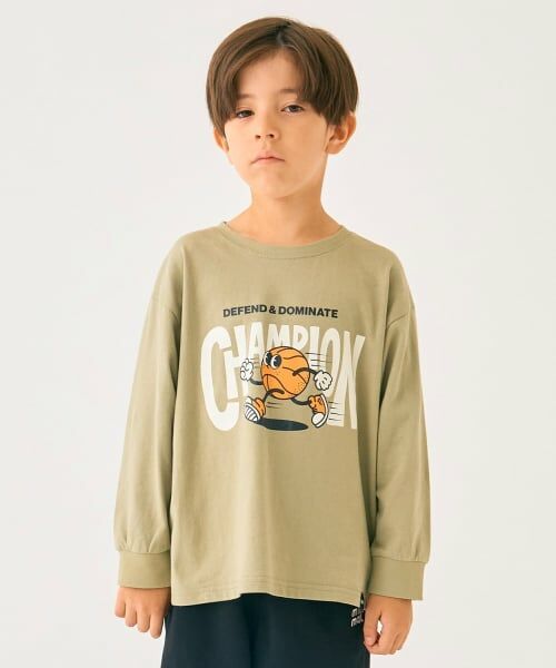 minimal / ミニマル Tシャツ | 【防汚加工】アソートプリントロンT（薄カーキ）