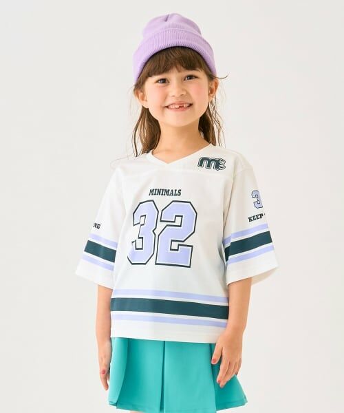 minimal / ミニマル Tシャツ | ホッケーTシャツ７分袖（オフ ホワイト）